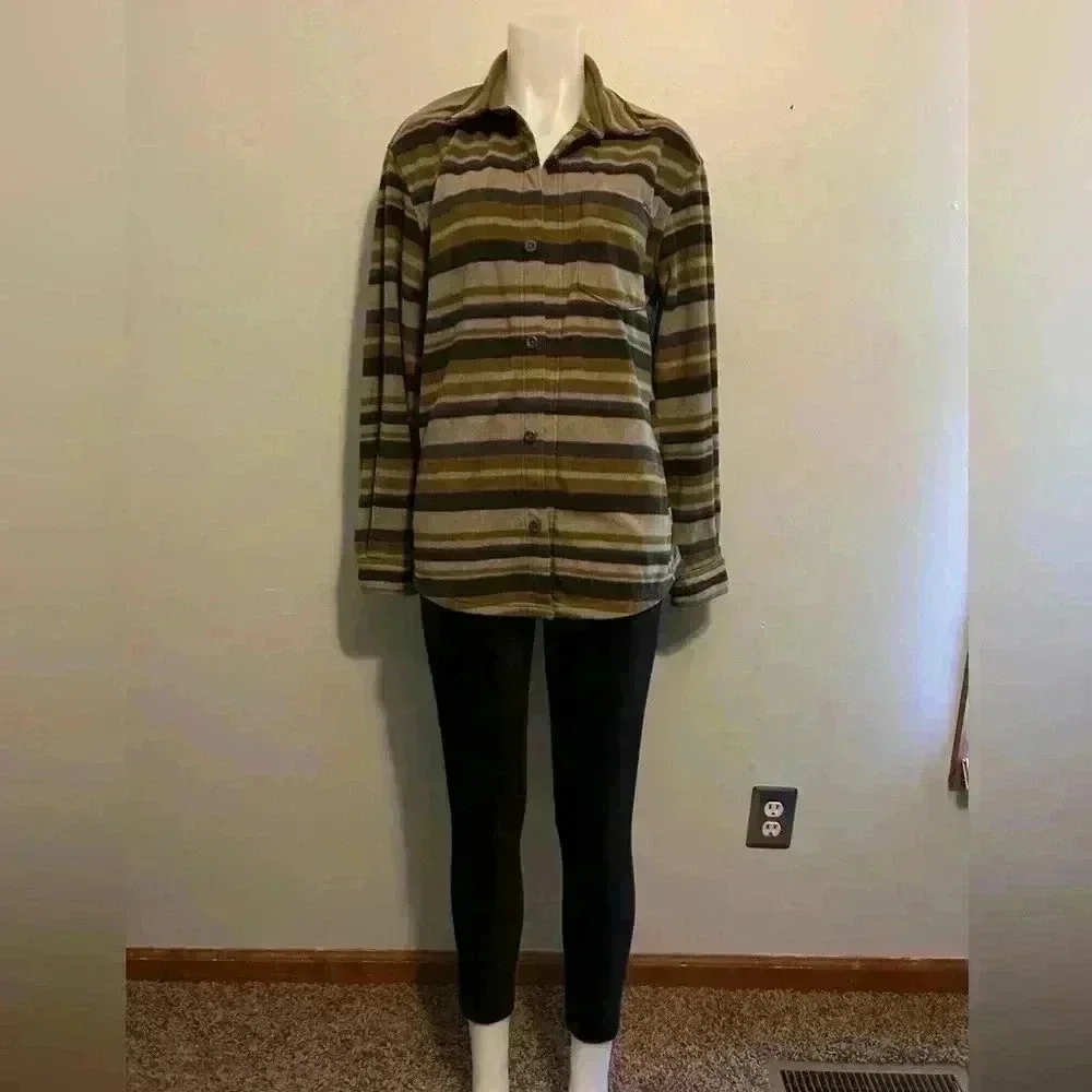 Jacket, shacket, Eddie Bauer men’s Fall sz Small fleece button up shacket